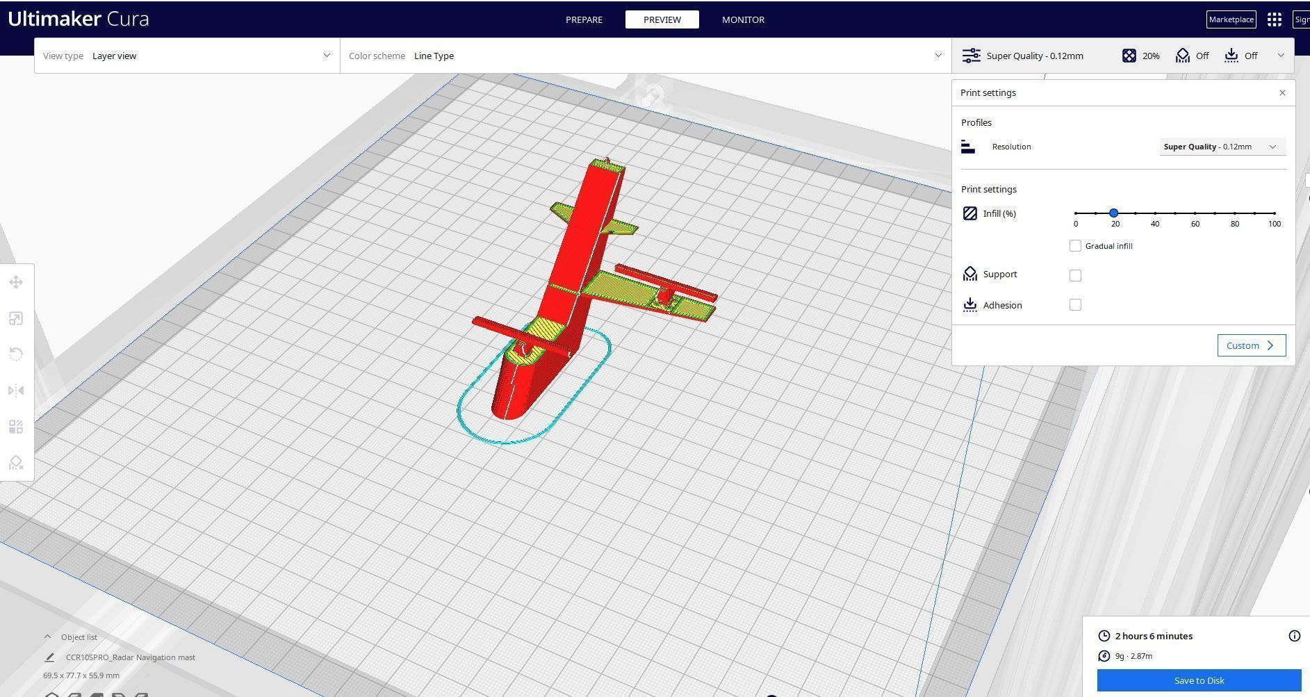 Radar Navigation mast 3D print model_1