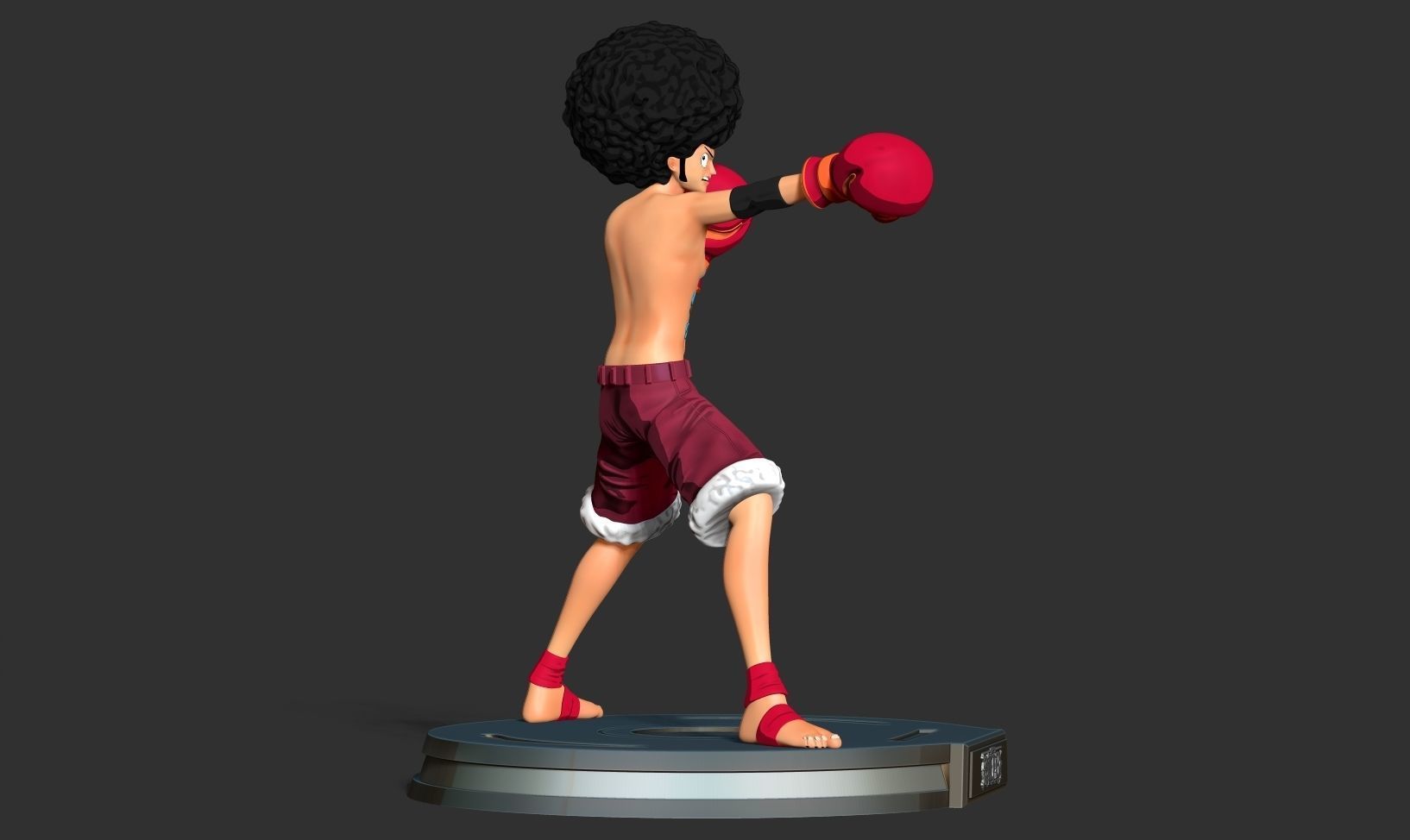 Afro Luffy - One Piece Fanart 3D print model_10