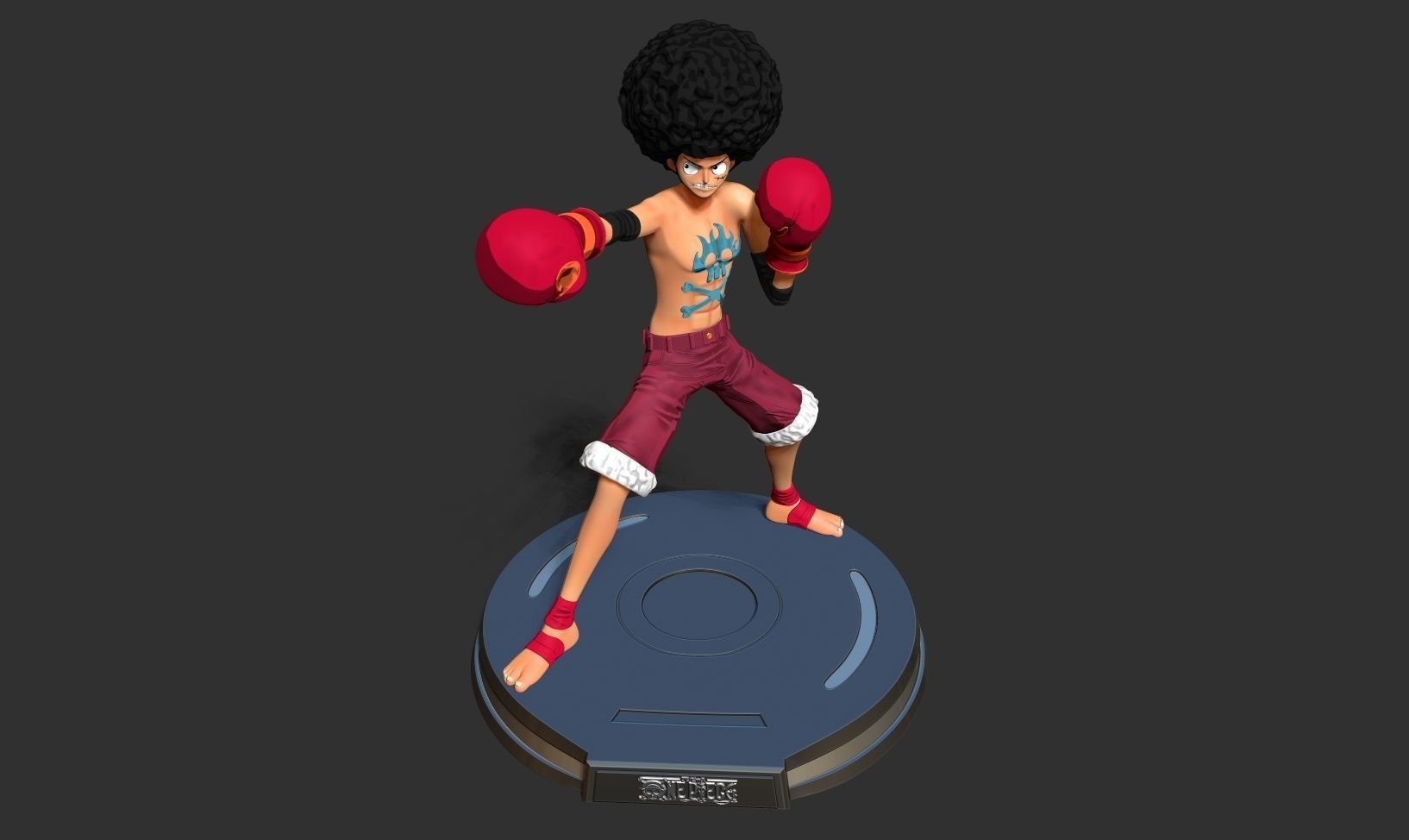 Afro Luffy - One Piece Fanart 3D print model_14