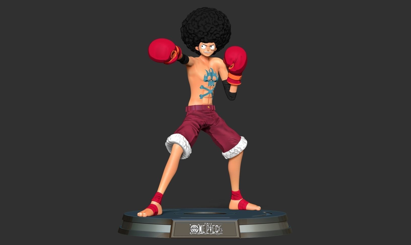 Afro Luffy - One Piece Fanart 3D print model_8