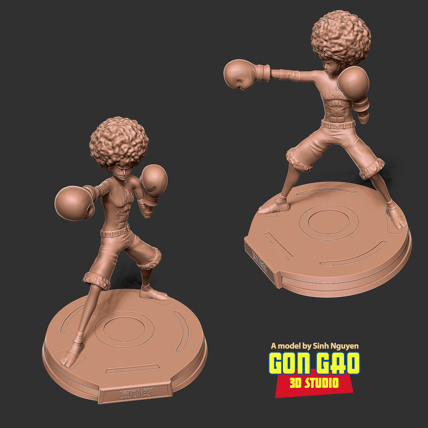 Afro Luffy - One Piece Fanart 3D print model_4