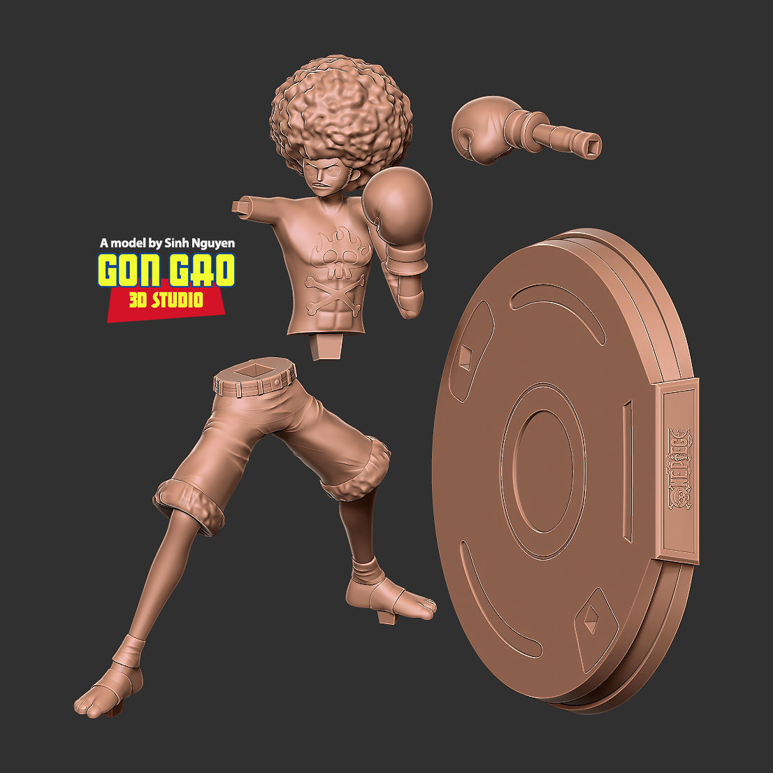 Afro Luffy - One Piece Fanart 3D print model_2