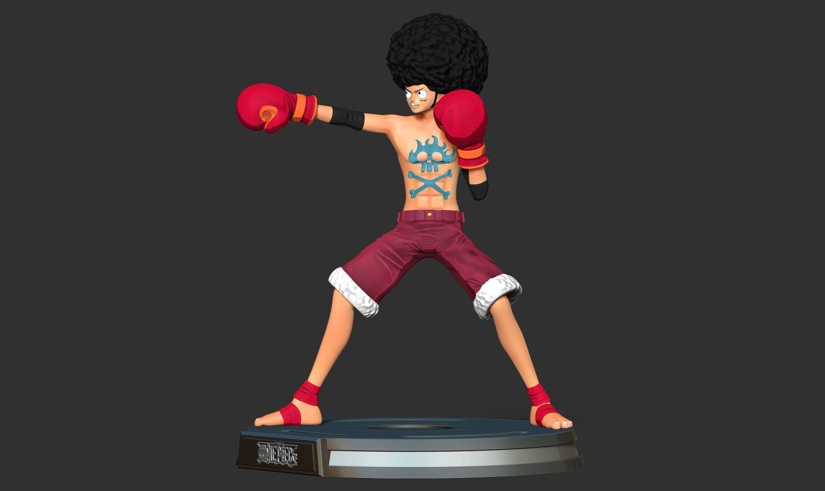 Afro Luffy - One Piece Fanart 3D print model_12