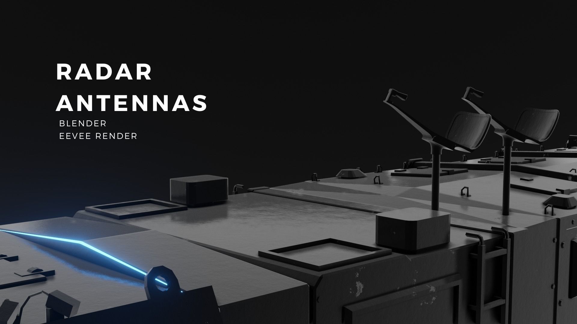 EEVEE Cyber army truck Low-poly 3D model_4