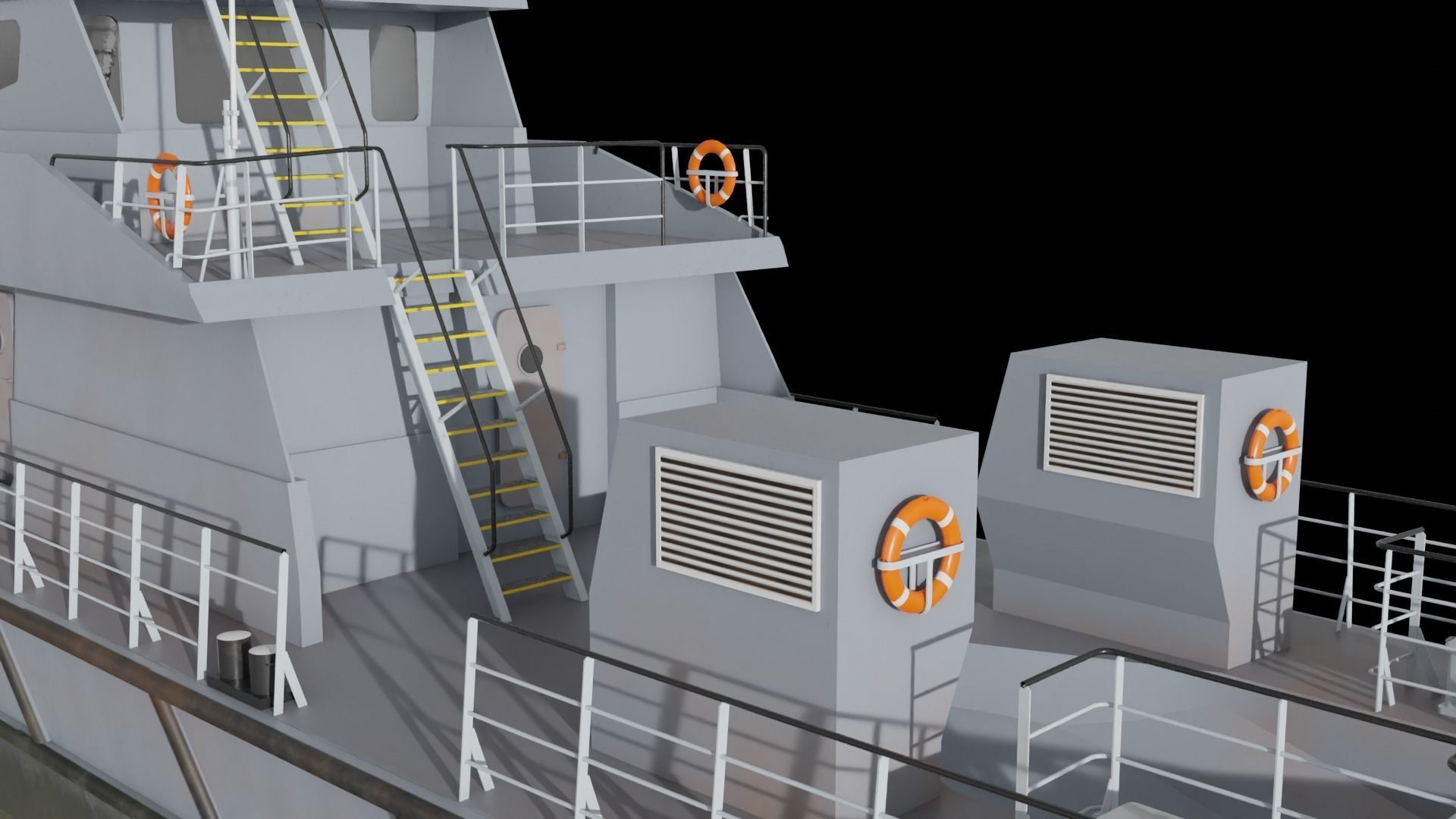 Stan Patrol Boat Low-poly 3D model_12