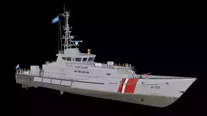 Stan Patrol Boat Low-poly 3D model