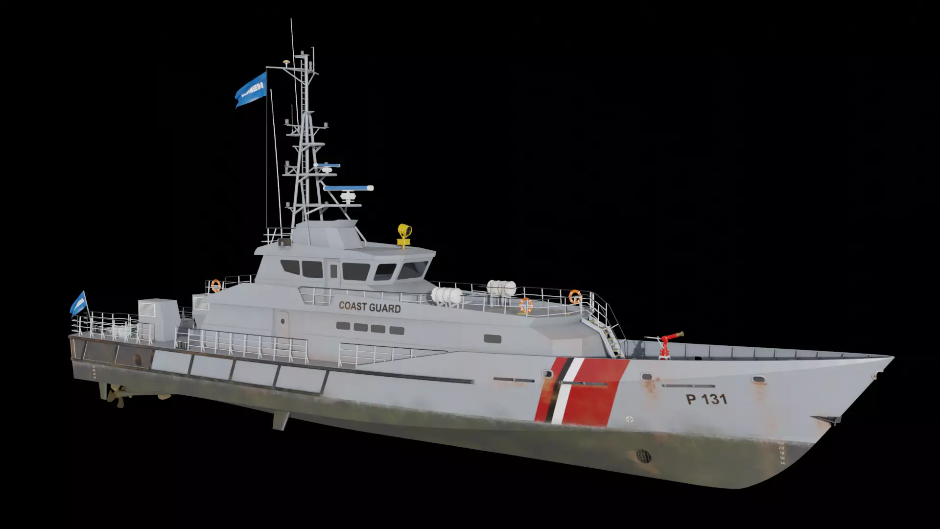 Stan Patrol Boat Low-poly 3D model_0