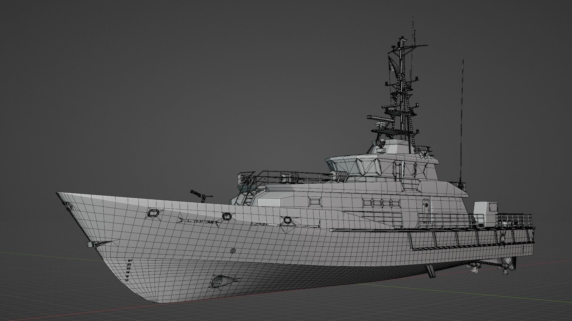 Stan Patrol Boat Low-poly 3D model_16