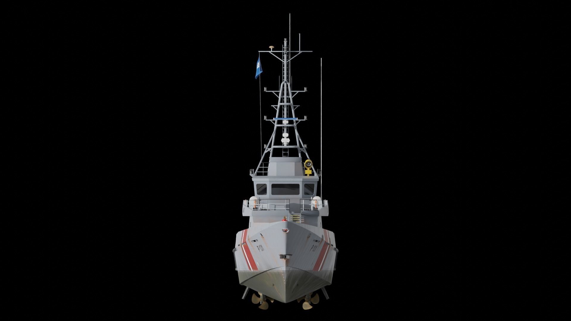 Stan Patrol Boat Low-poly 3D model_1