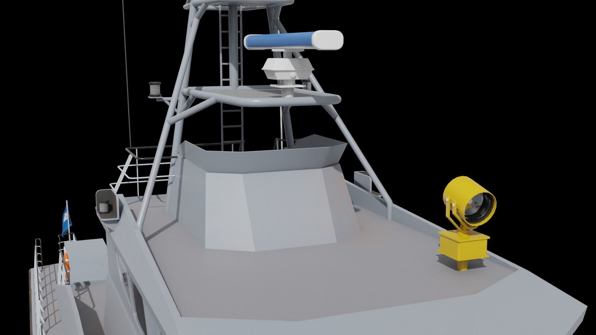 Stan Patrol Boat Low-poly 3D model_9