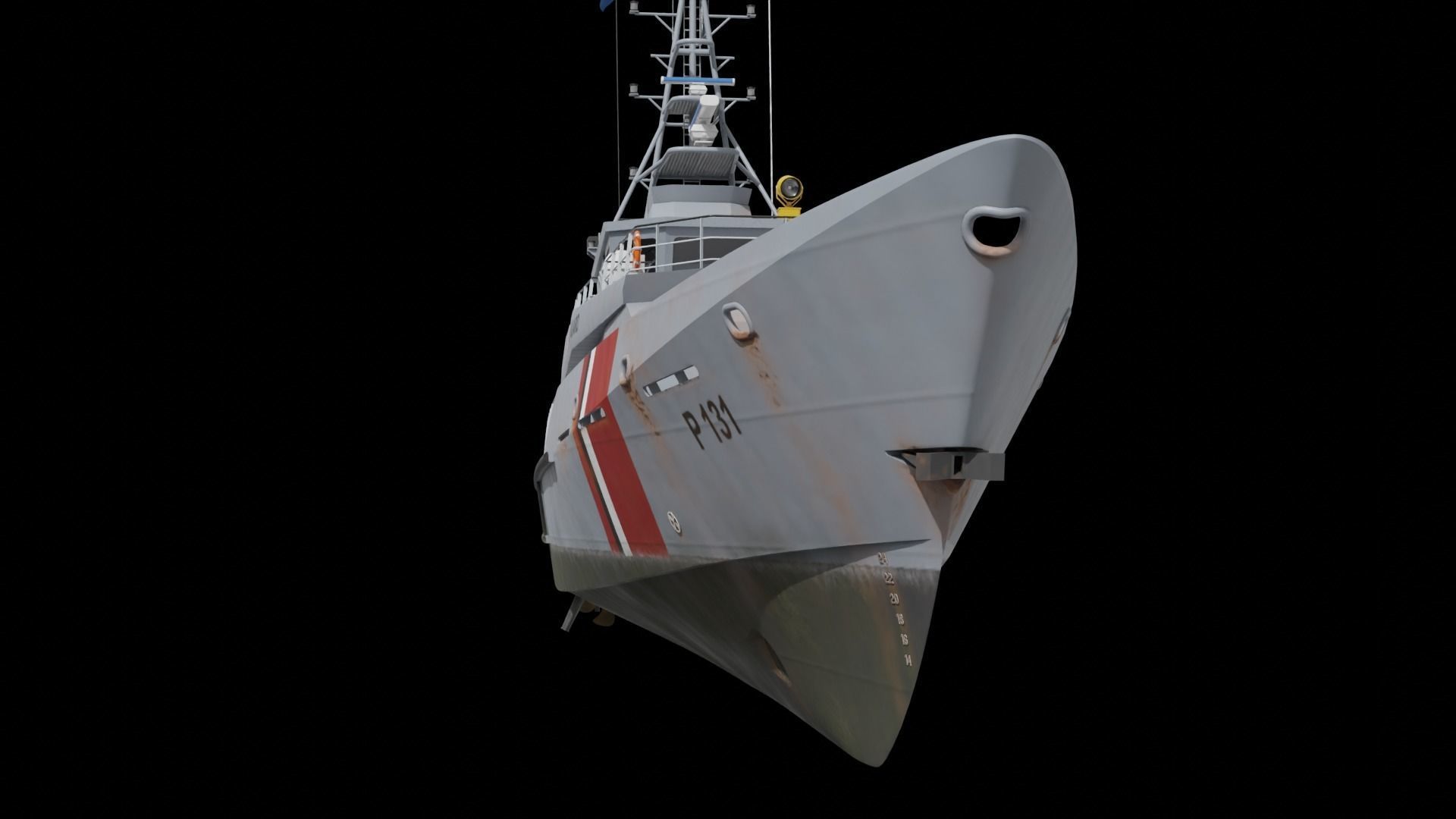 Stan Patrol Boat Low-poly 3D model_6