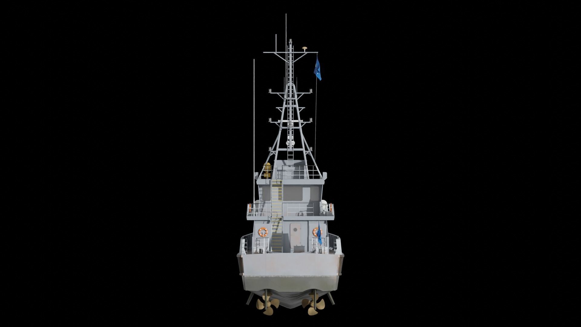 Stan Patrol Boat Low-poly 3D model_4