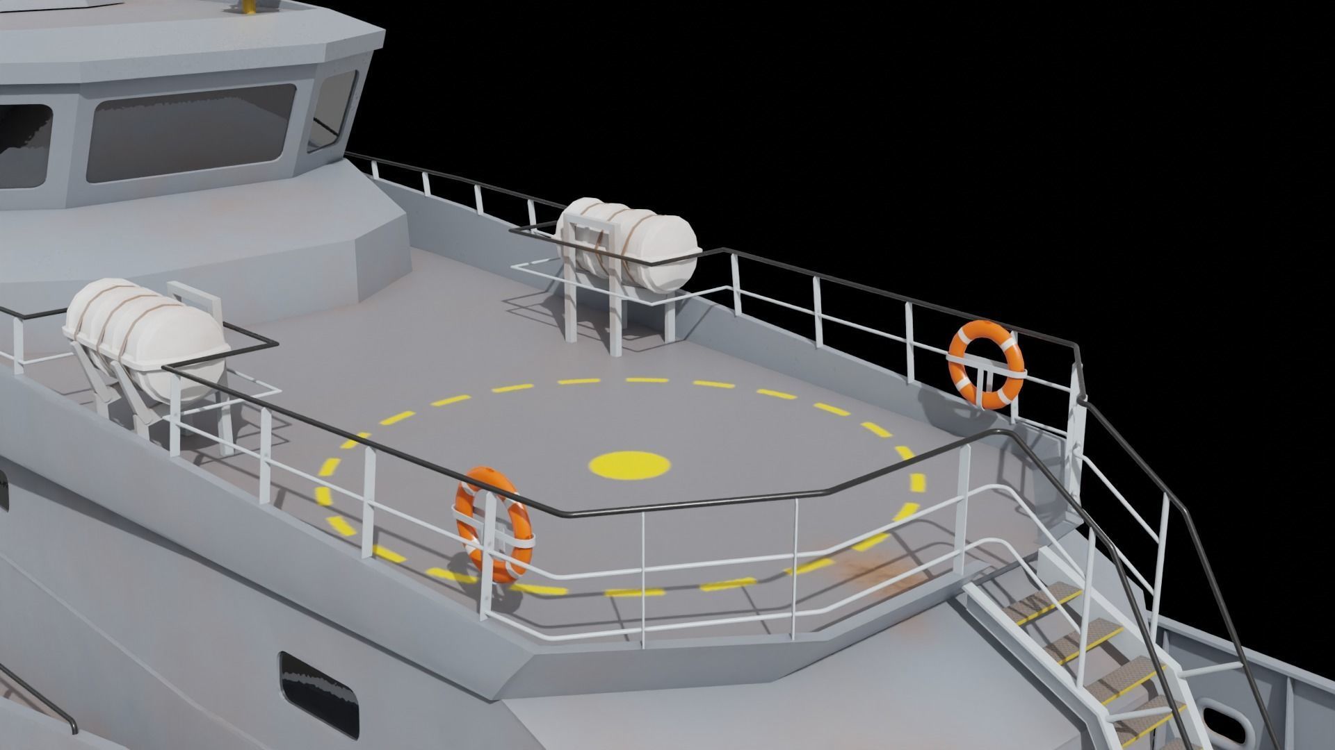 Stan Patrol Boat Low-poly 3D model_8