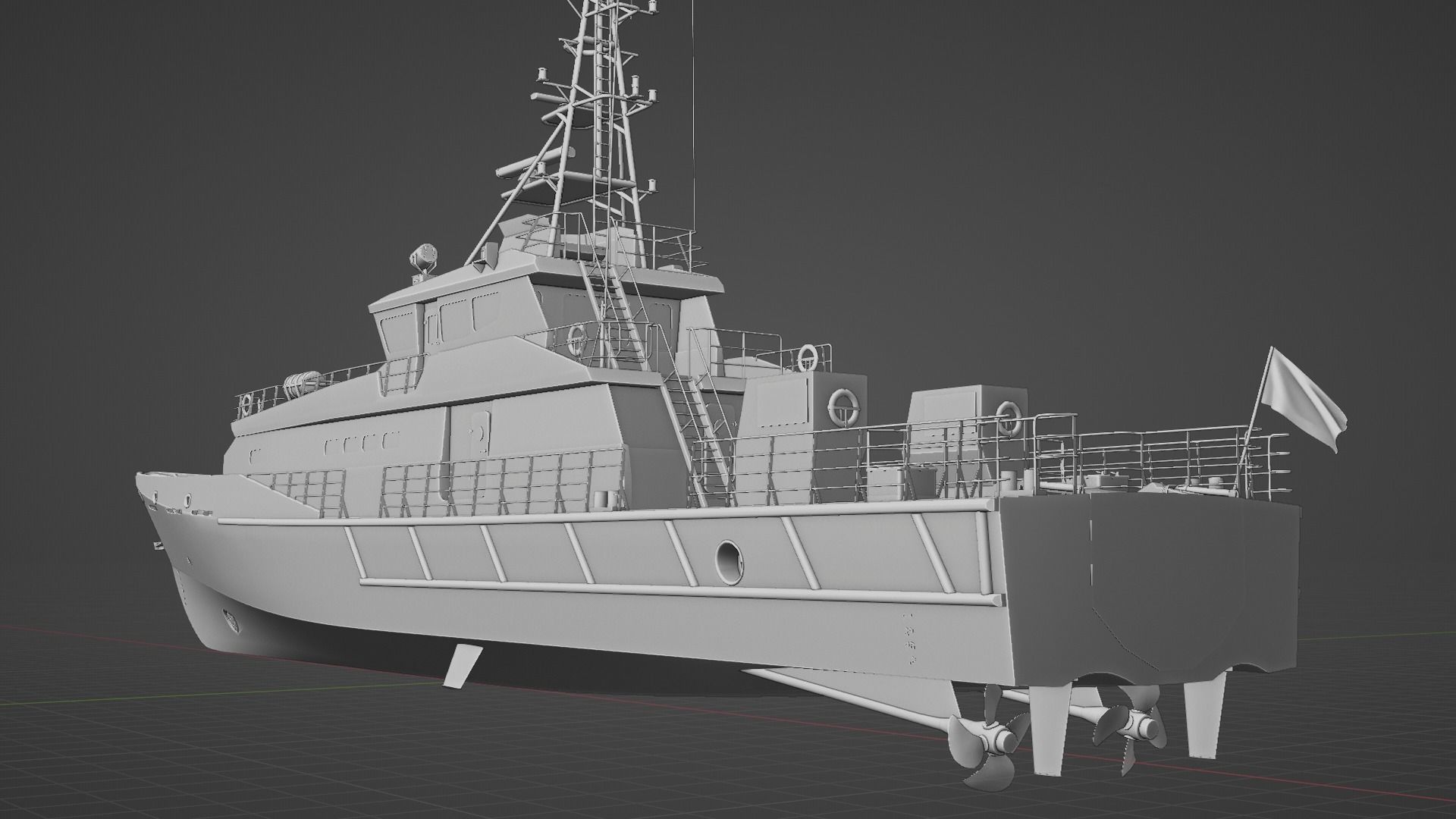 Stan Patrol Boat Low-poly 3D model_17