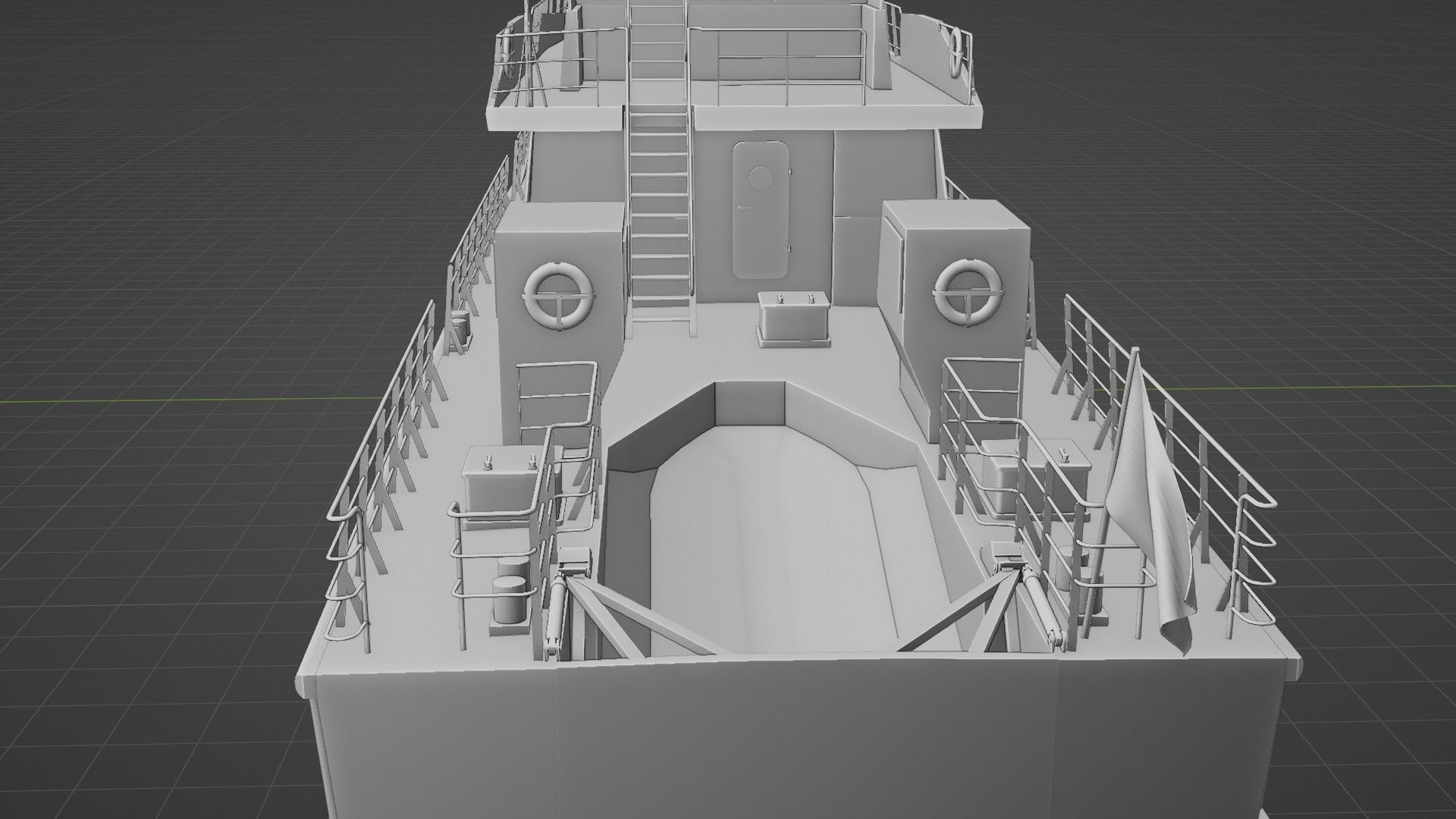 Stan Patrol Boat Low-poly 3D model_19