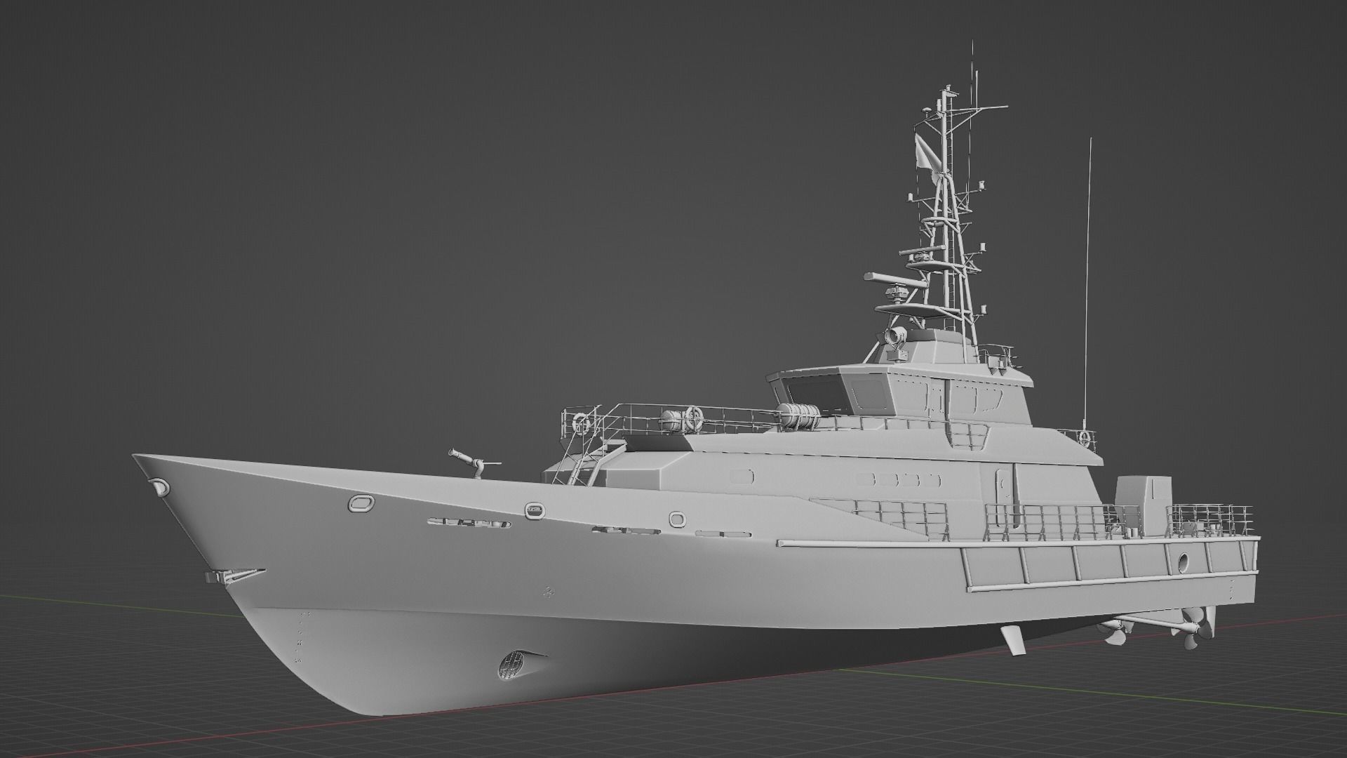 Stan Patrol Boat Low-poly 3D model_15