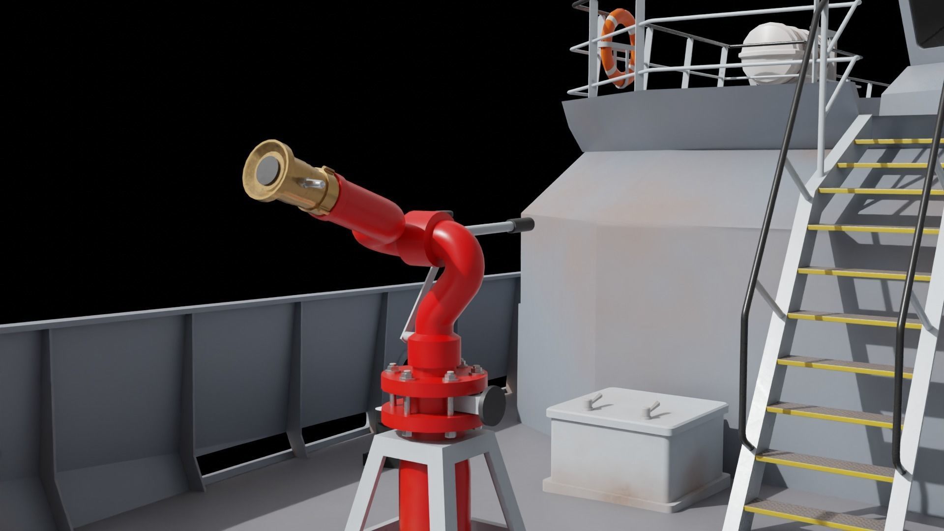 Stan Patrol Boat Low-poly 3D model_14