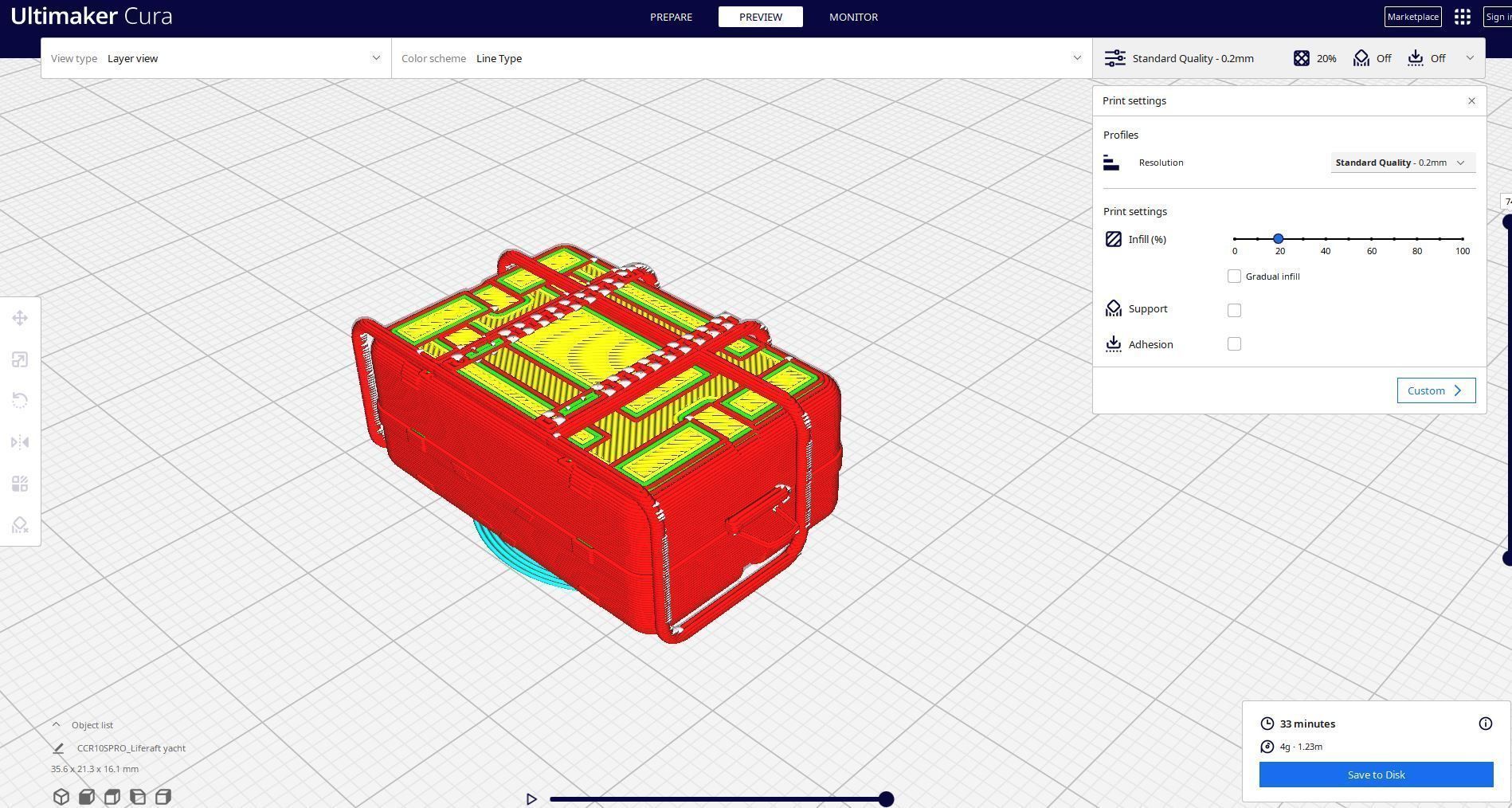 Liferaft Ship 3D print model_1