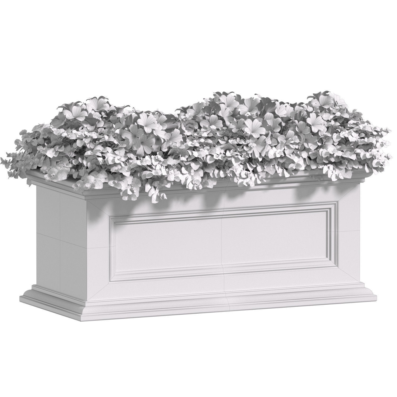 Window and Balcony Flower Box Pot 3D model_2