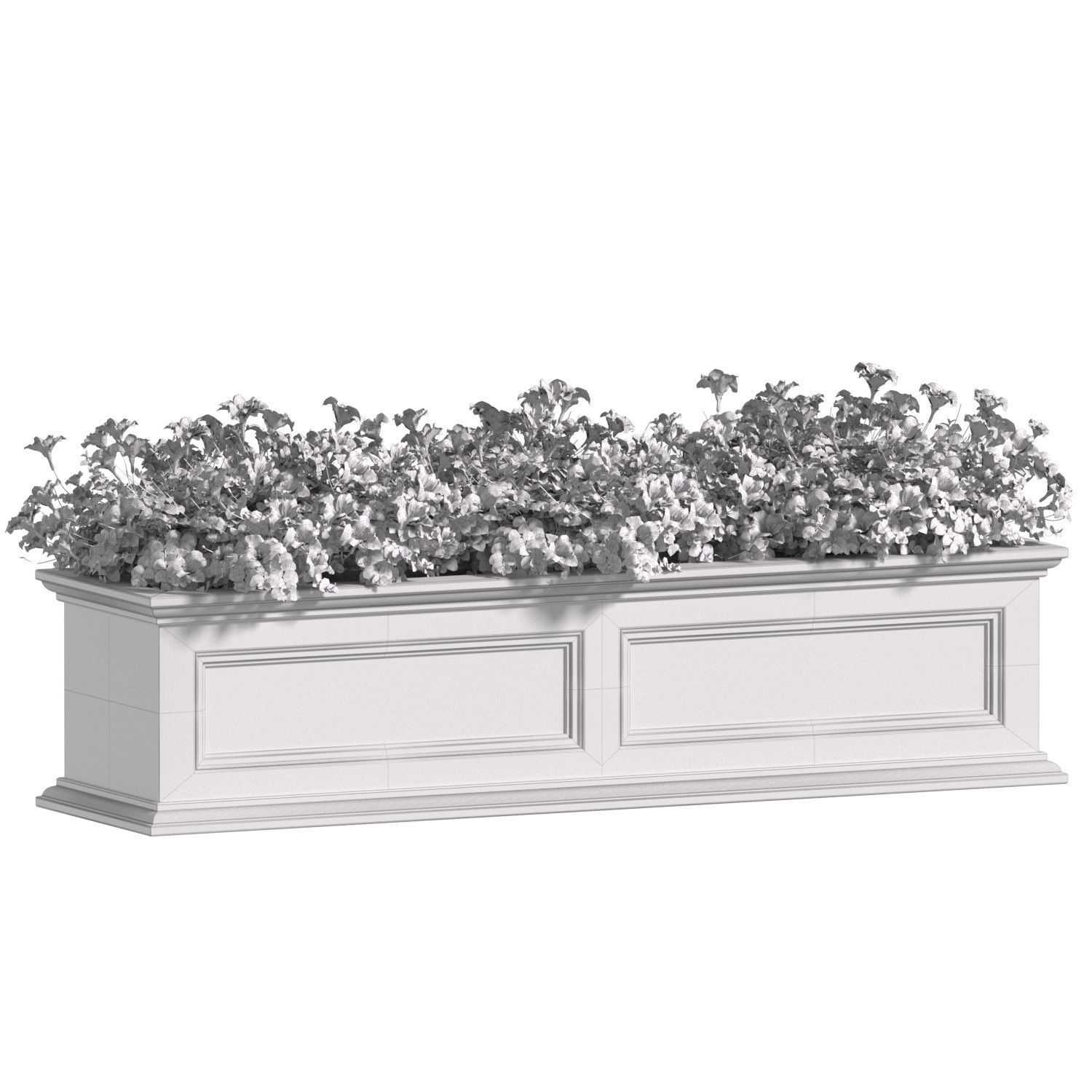 Window and Balcony Flower Box Pot 3D model_3