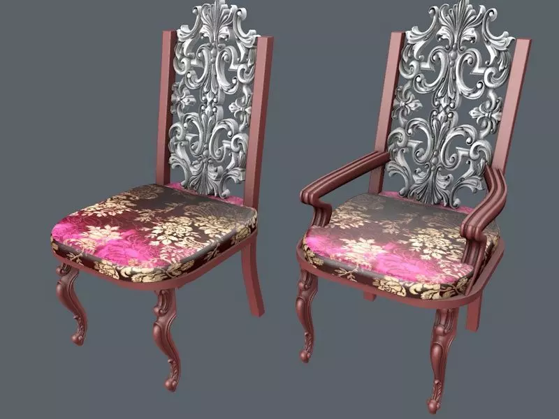 CHAIR and ARM CHAIR 3D model_0