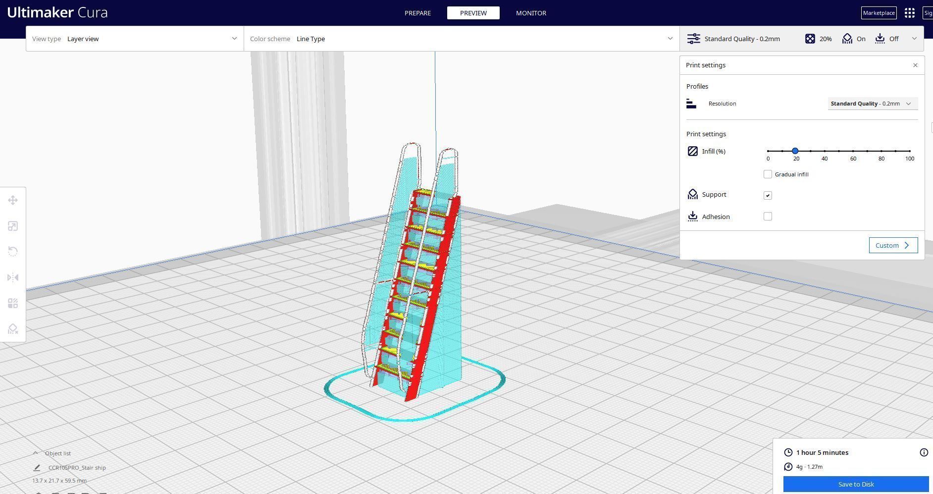 Stairs ship 3D print model_1