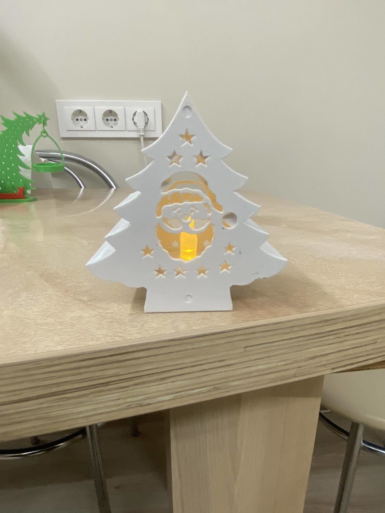 Christmas tree tealight decoration 3D print model_6