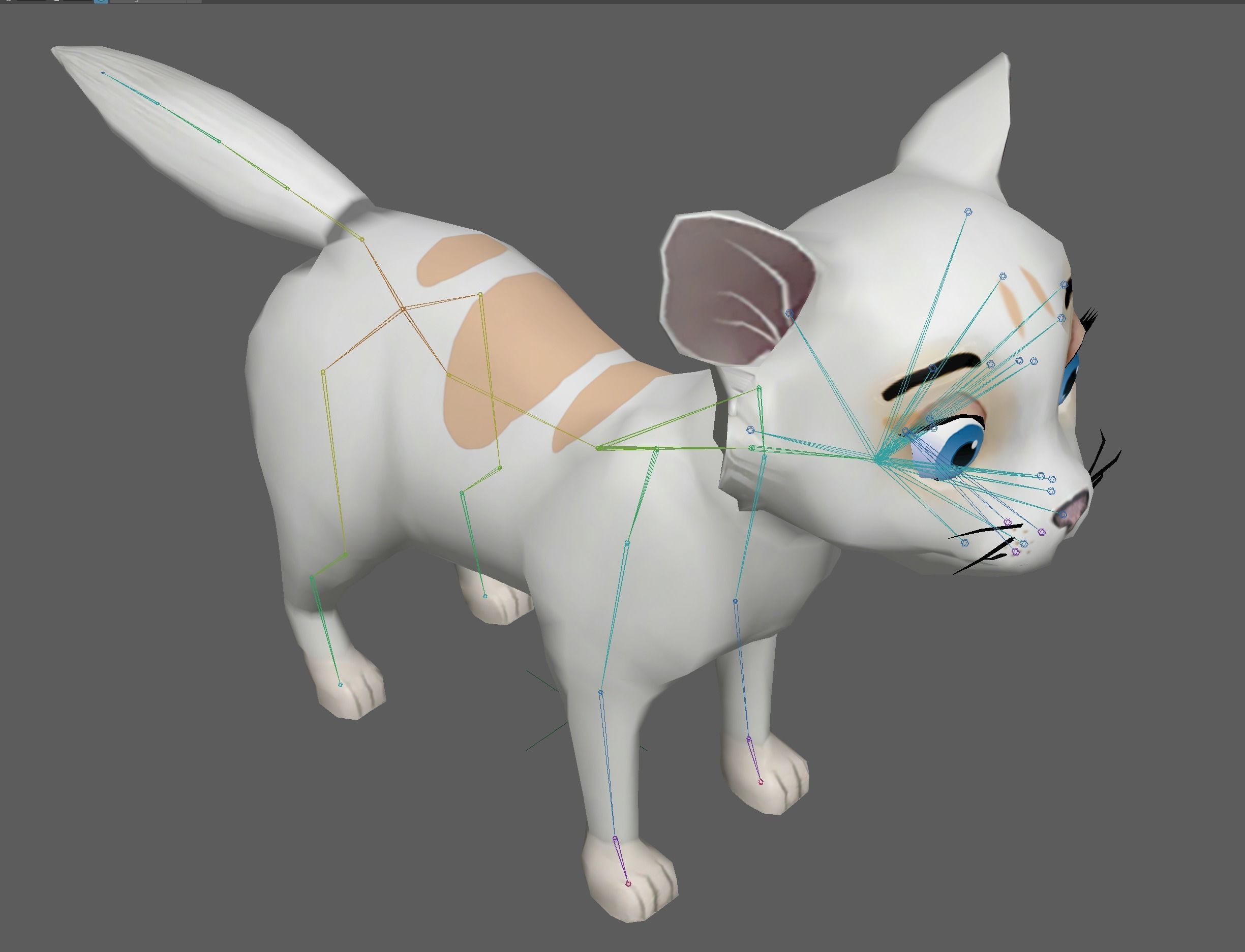 Cartoon Cat Low-poly 3D model_9