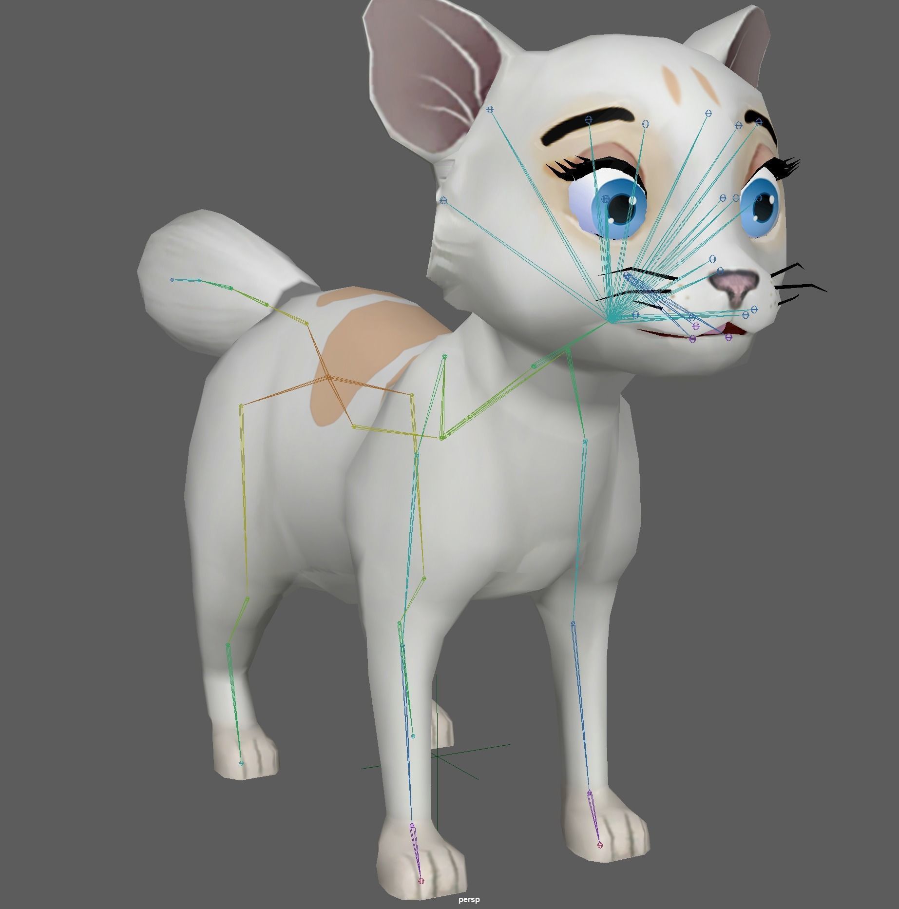 Cartoon Cat Low-poly 3D model_13