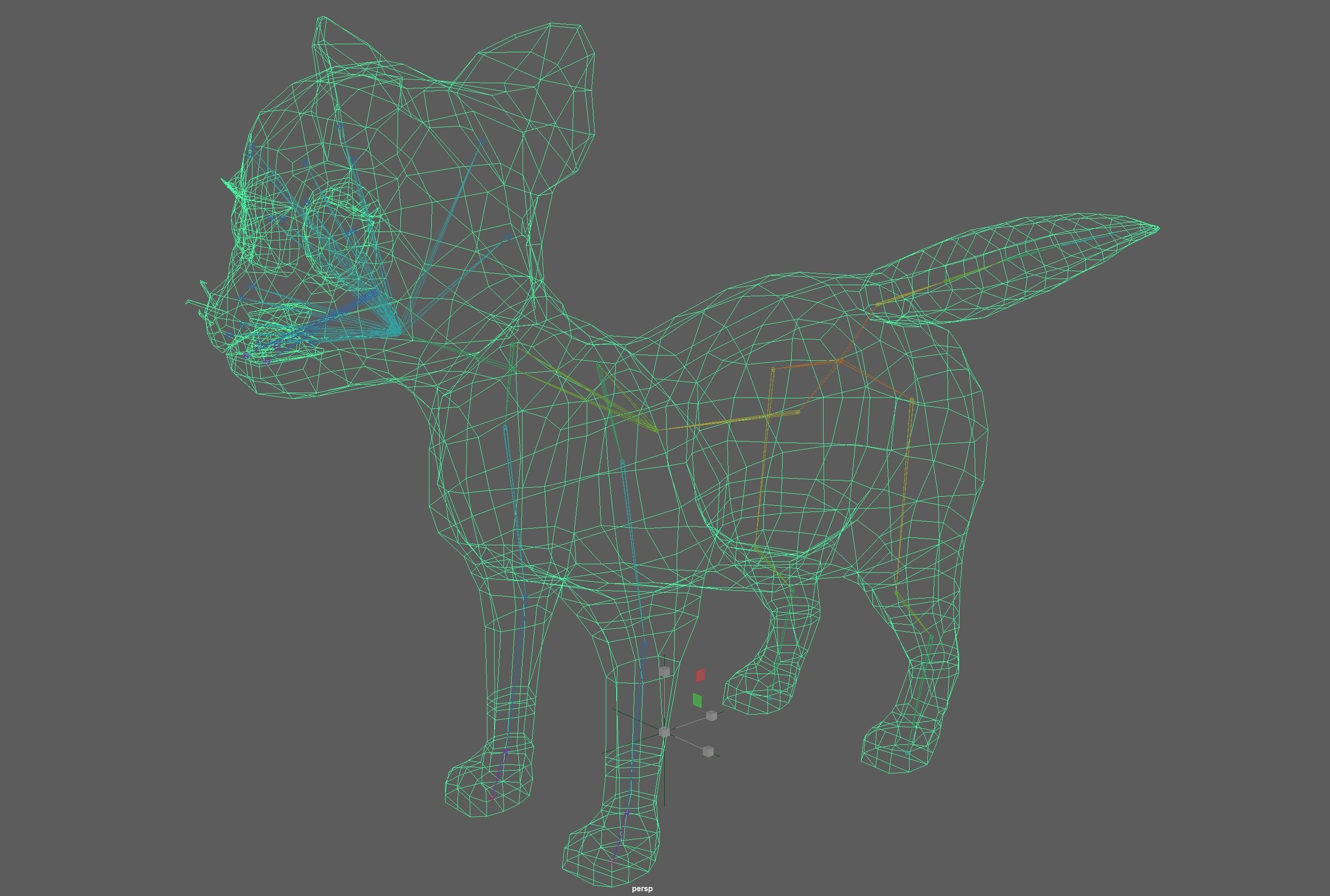 Cartoon Cat Low-poly 3D model_11