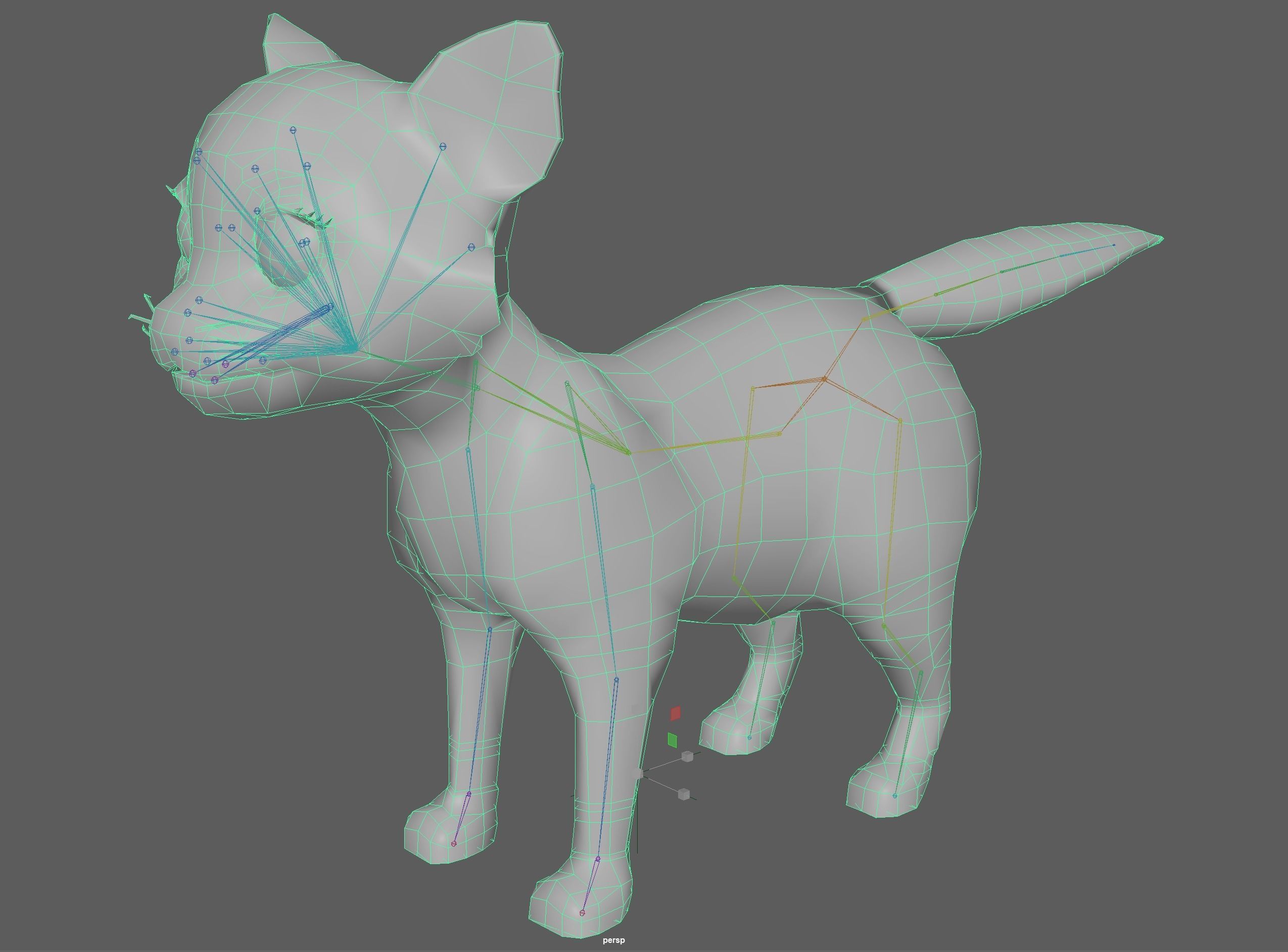 Cartoon Cat Low-poly 3D model_10