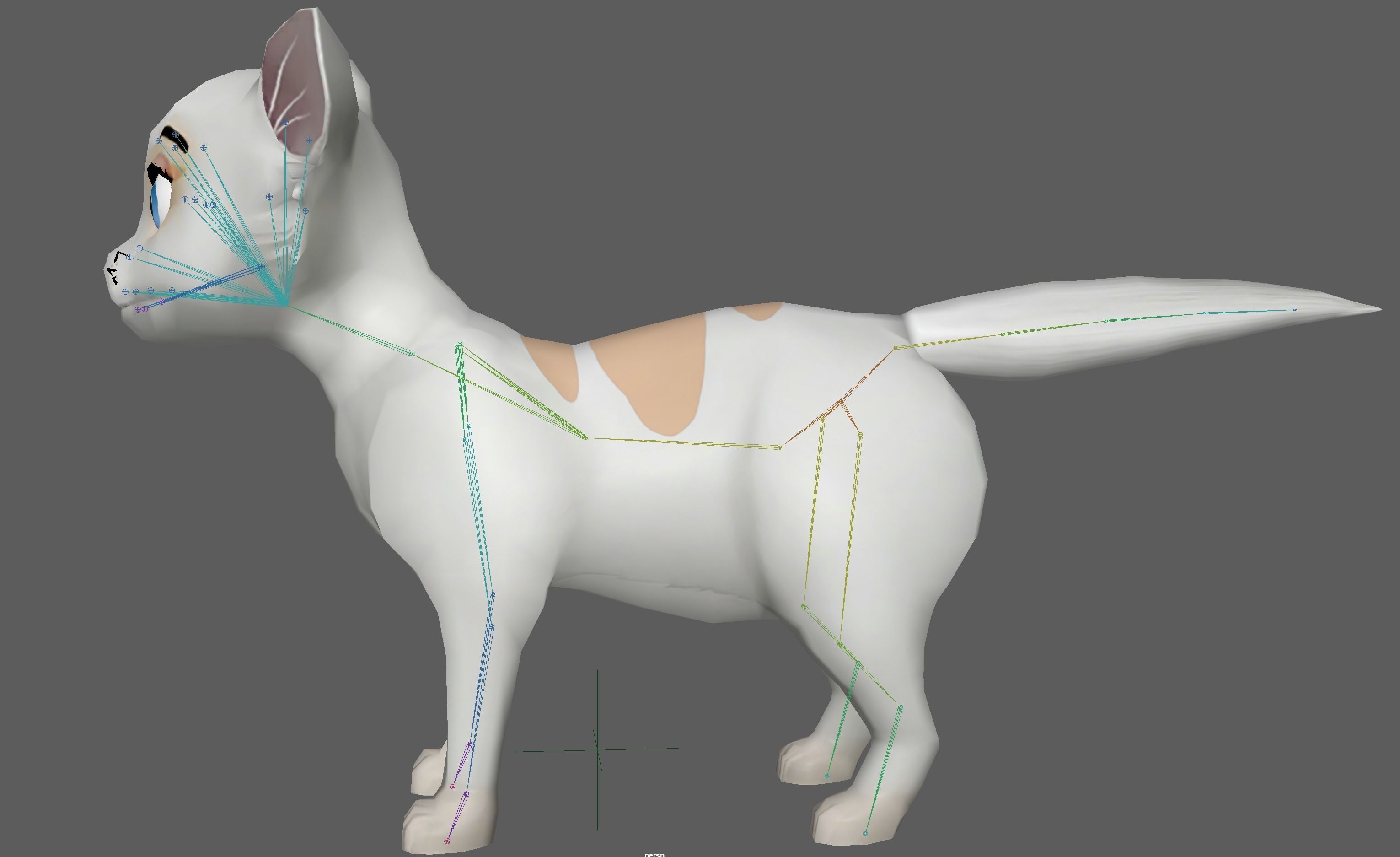Cartoon Cat Low-poly 3D model_17