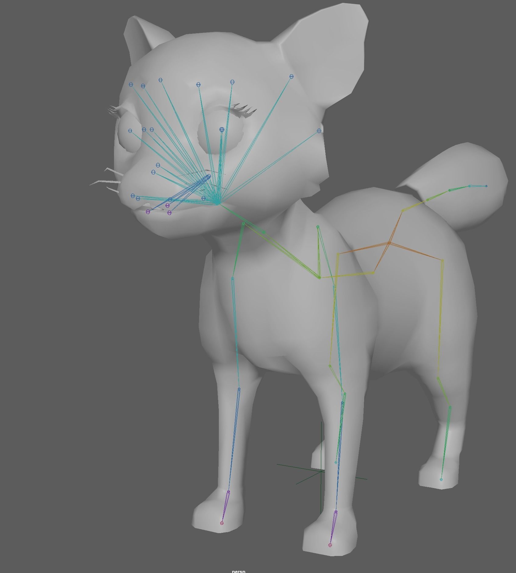Cartoon Cat Low-poly 3D model_7