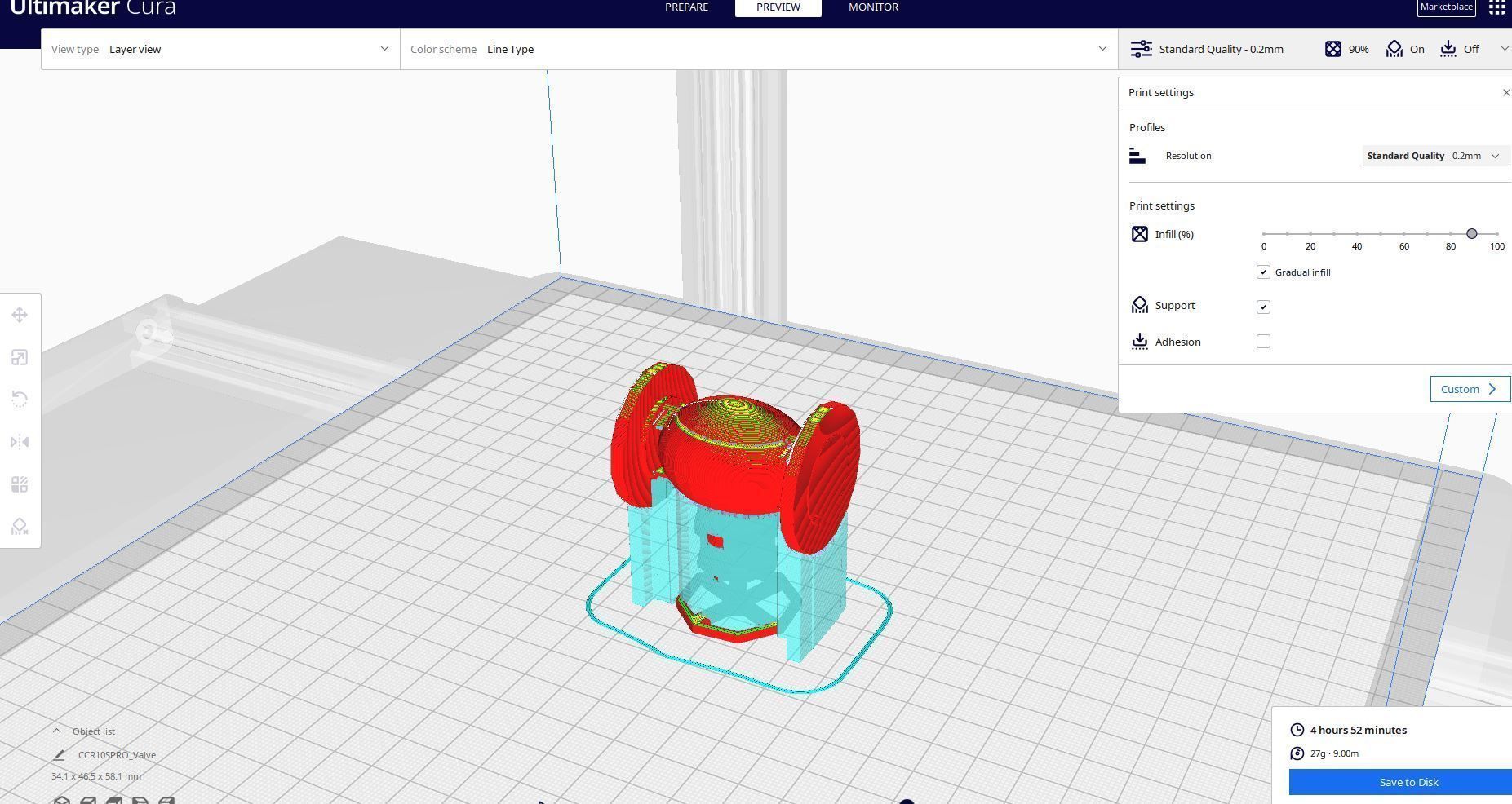 Valve piping 3D print model_1