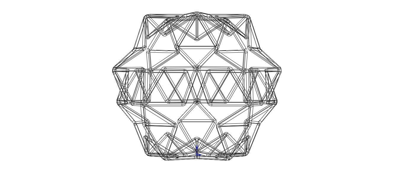 Wireframe Shape Small Ditrigonal Icosidodecahedron 3D print model_24