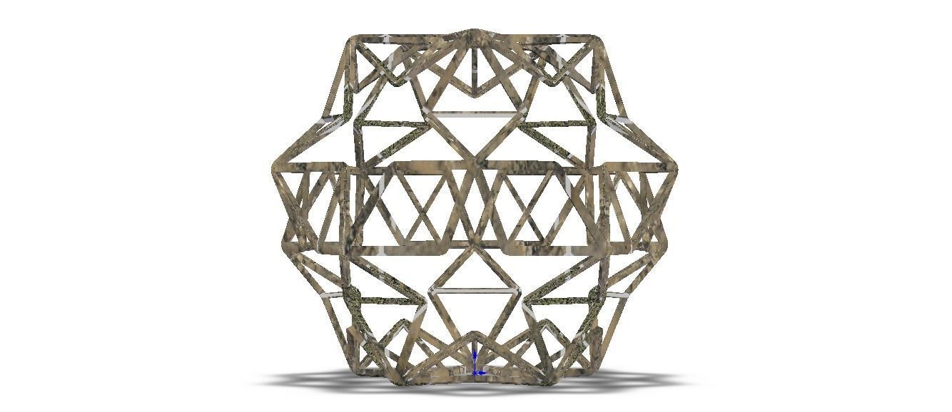 Wireframe Shape Small Ditrigonal Icosidodecahedron 3D print model_25