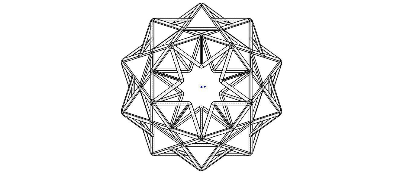 Wireframe Shape Small Ditrigonal Icosidodecahedron 3D print model_15