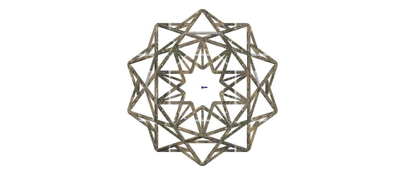 Wireframe Shape Small Ditrigonal Icosidodecahedron 3D print model_41