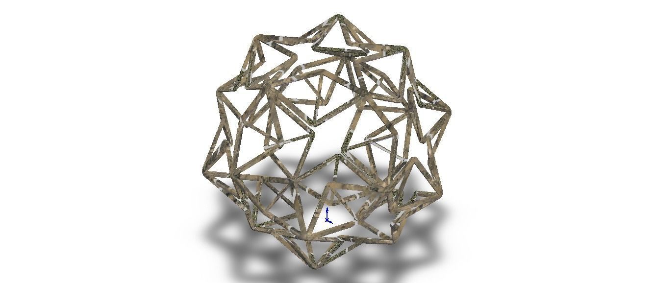Wireframe Shape Small Ditrigonal Icosidodecahedron 3D print model_9