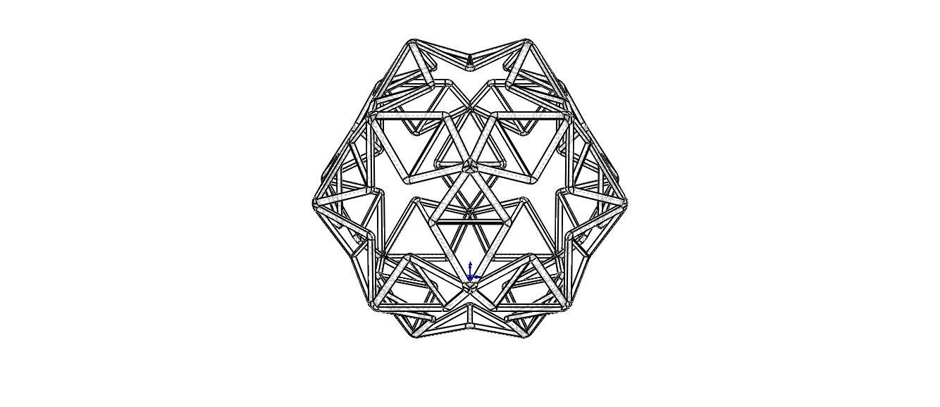 Wireframe Shape Small Ditrigonal Icosidodecahedron 3D print model_19