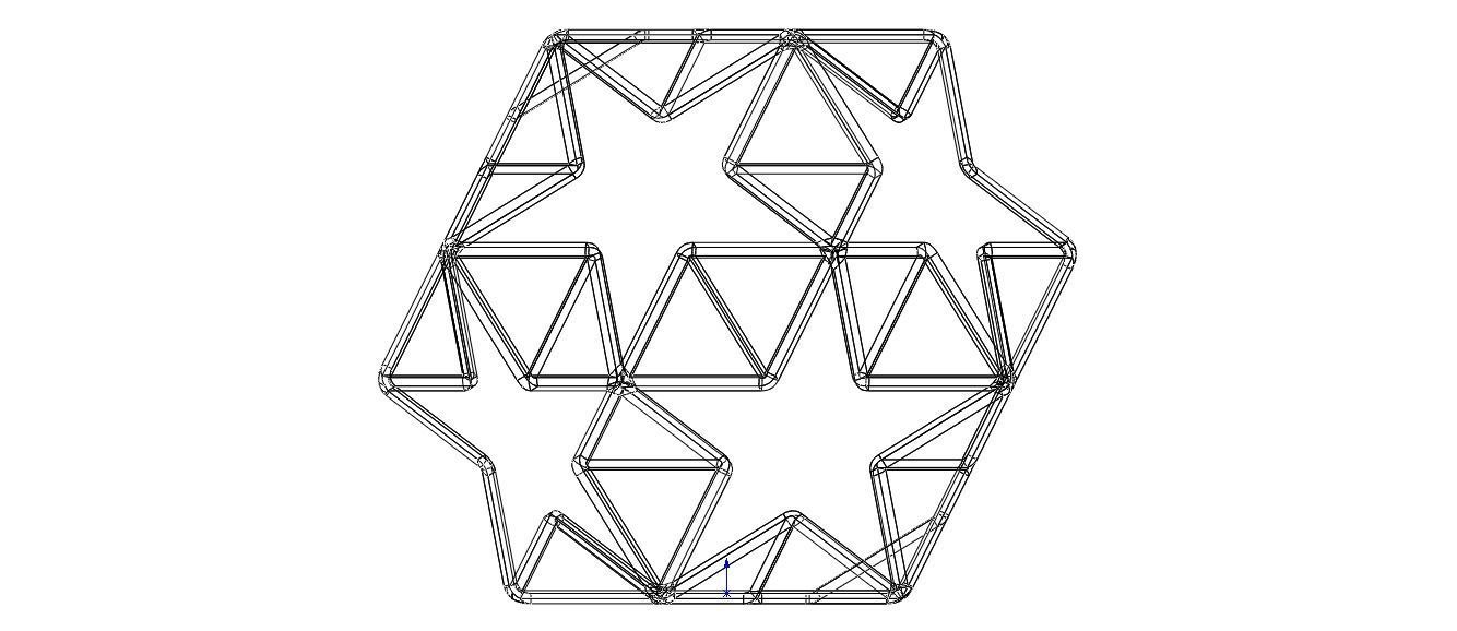 Wireframe Shape Small Ditrigonal Icosidodecahedron 3D print model_32