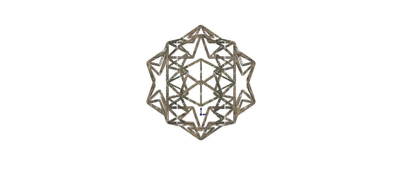 Wireframe Shape Small Ditrigonal Icosidodecahedron 3D print model_37