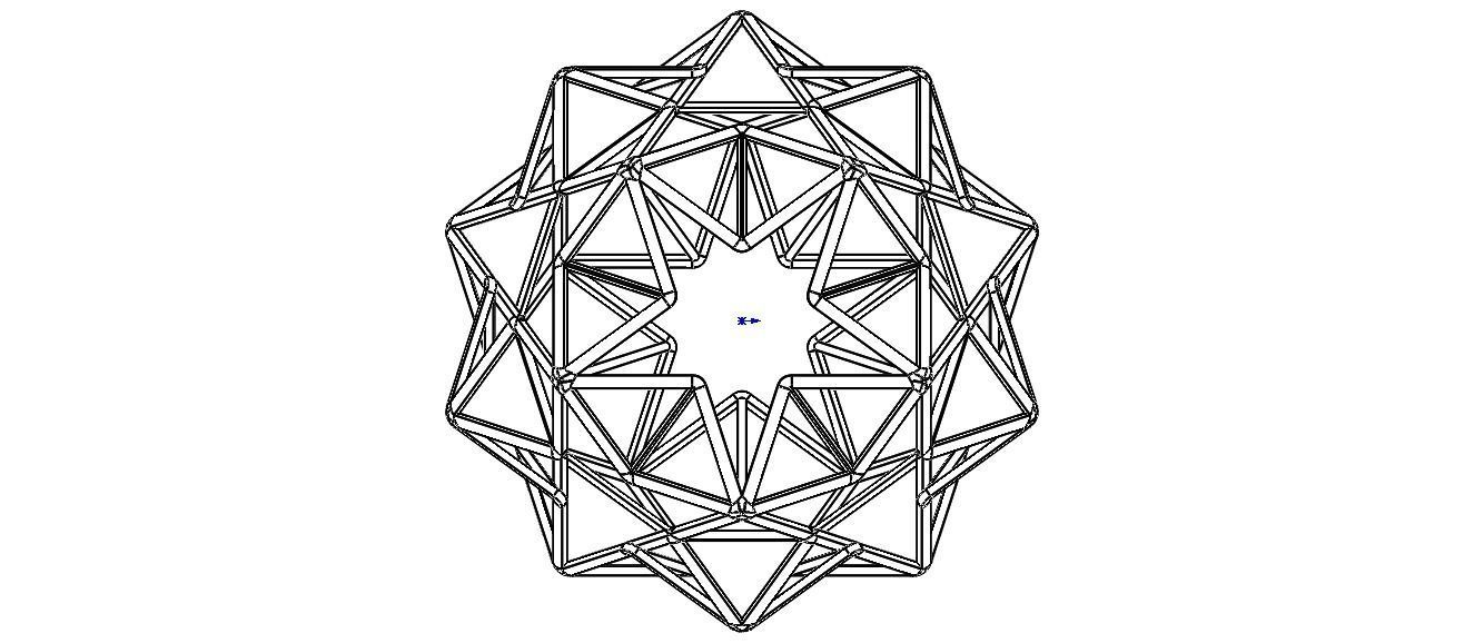 Wireframe Shape Small Ditrigonal Icosidodecahedron 3D print model_14