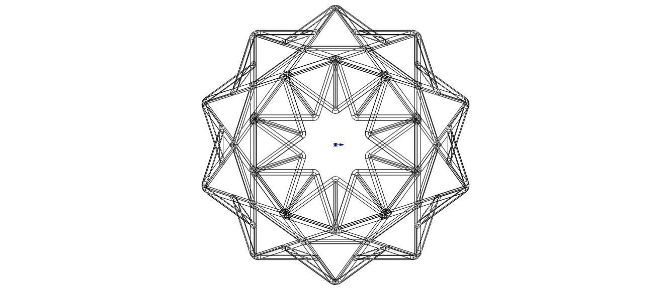 Wireframe Shape Small Ditrigonal Icosidodecahedron 3D print model_16