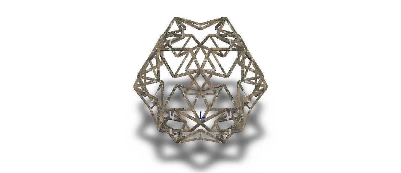 Wireframe Shape Small Ditrigonal Icosidodecahedron 3D print model_21