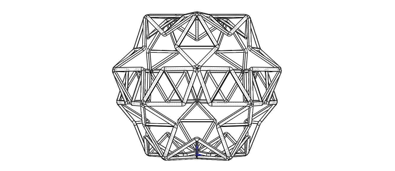 Wireframe Shape Small Ditrigonal Icosidodecahedron 3D print model_23