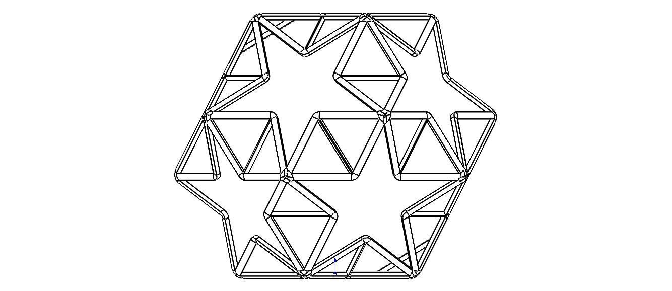 Wireframe Shape Small Ditrigonal Icosidodecahedron 3D print model_30