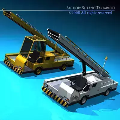 Airport baggage loader vehicle
