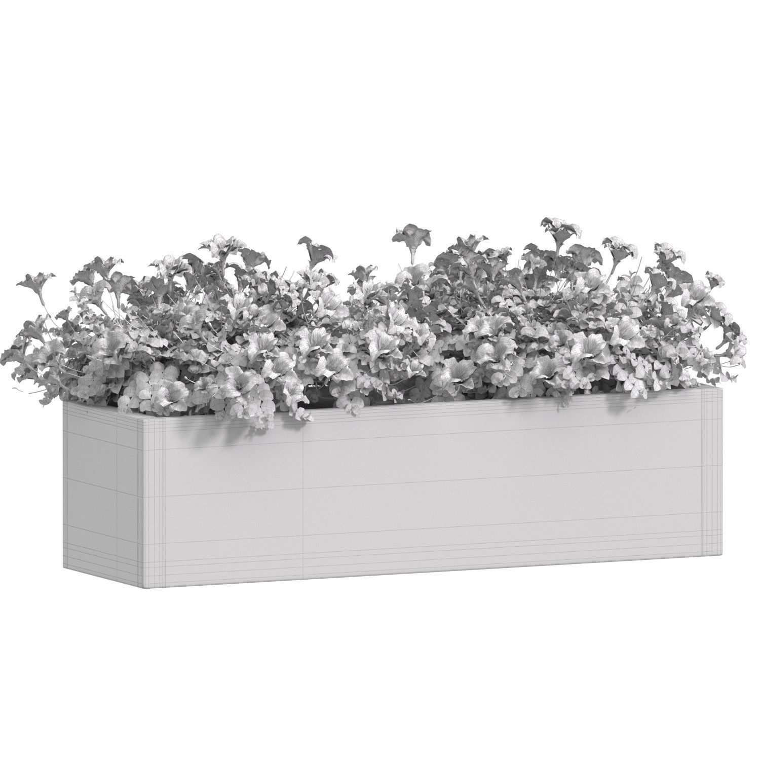 Window and Balcony Flower Box Pot 3D model_2
