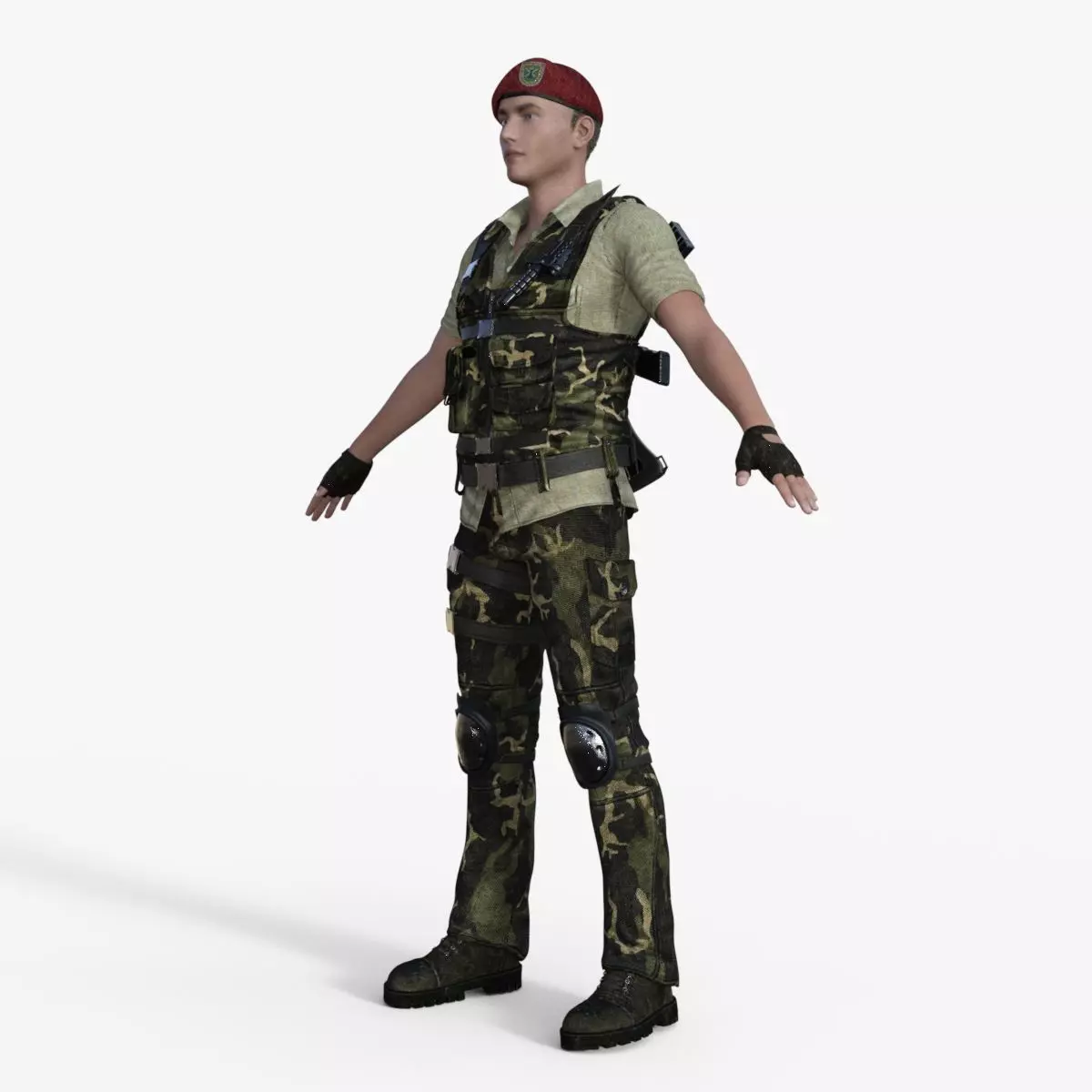 Realistic Soldier 3D model